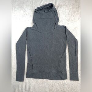 Lululemon Stress Less Scuba Hoodie Size 6 Heathered Dark Grey Soft Comfy